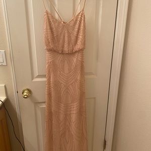 Adrianna Papell dress!  Blush pink w/ beading.